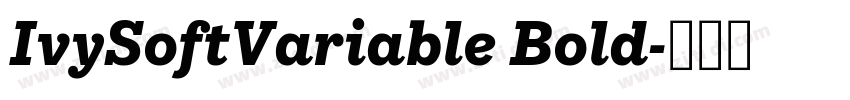 IvySoftVariable Bold字体转换